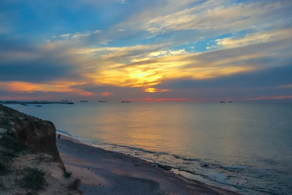 Seascape nära småbåtshamnen i israel, ashkelon — Stockfoto