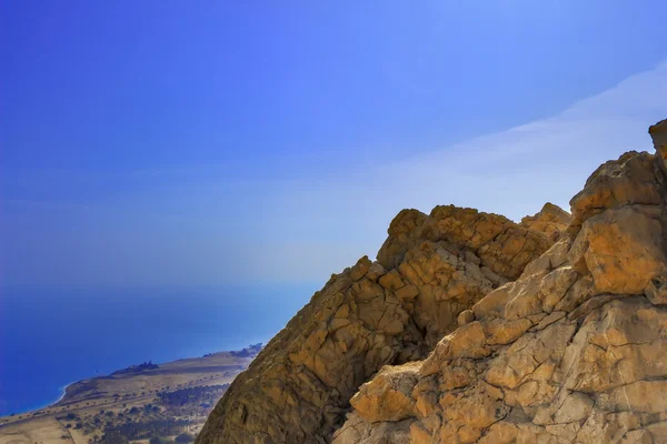 Widok na Morze Martwe z góry ein gedi — Zdjęcie stockowe