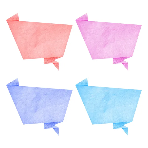 Paper texture ,bubble talk tag on white background — Stock Photo, Image