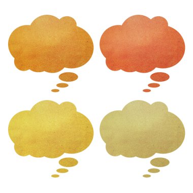 etiket geri dönüştürülmüş kağıt beyaz zemin üzerine konuşma