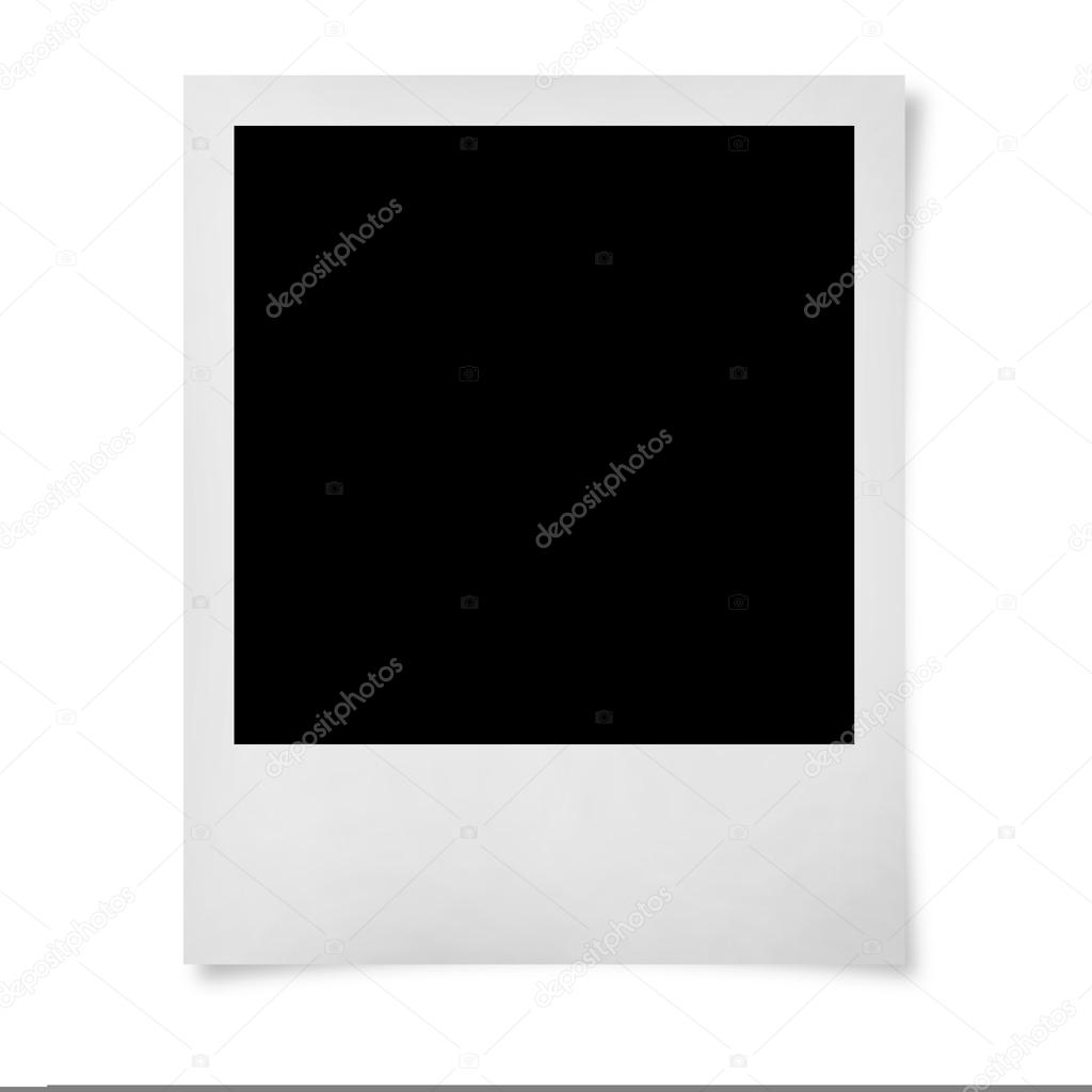 Blank photo isolated on white
