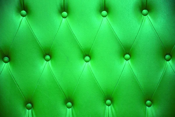 Emerald green color of upholstery leather pattern as background — Stock Photo, Image