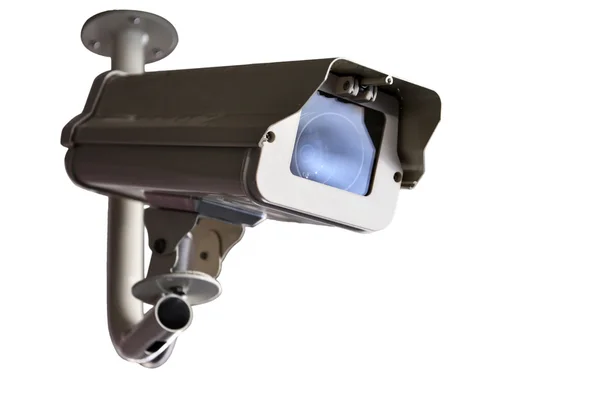 Câmera de segurança ou isolado CCTV no fundo branco — Fotografia de Stock
