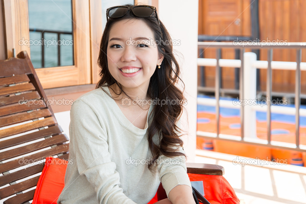 A portrait of beautiful asian woman
