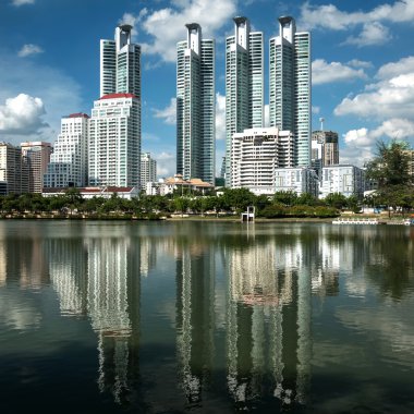 Bangkok, Tayland highrise modern Binası.