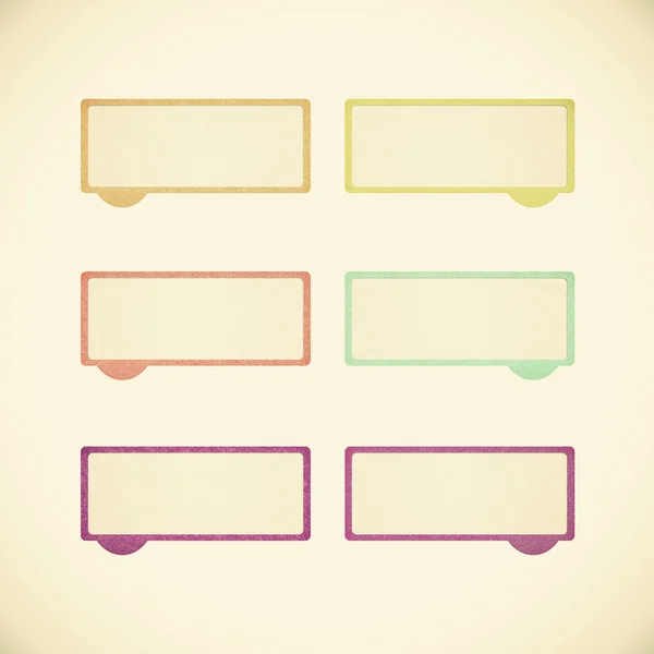 Talk tag recycled paper on vintage tone background — Stock Photo, Image