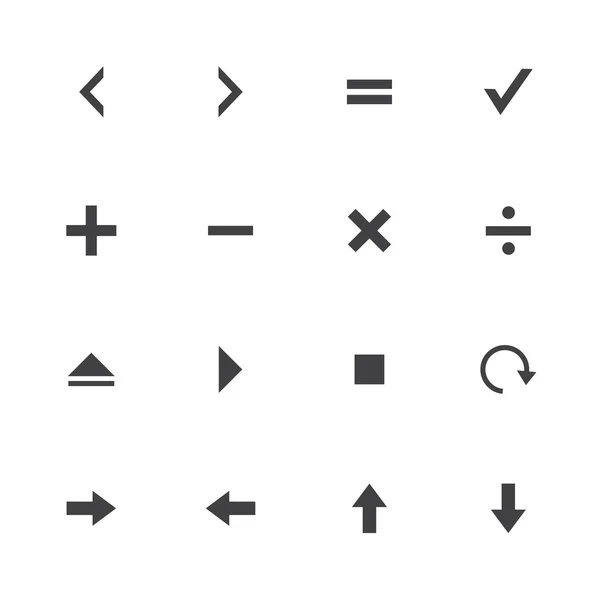 Rekenmachine en computer pictogrammen — Stockvector