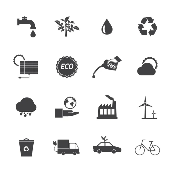 Eco icons set — Stock Vector