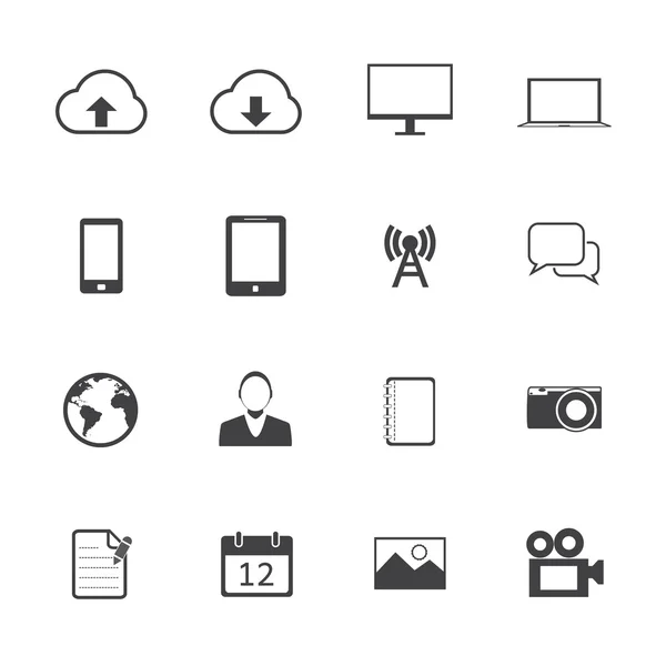 Mobile phone icons. — Stock Vector