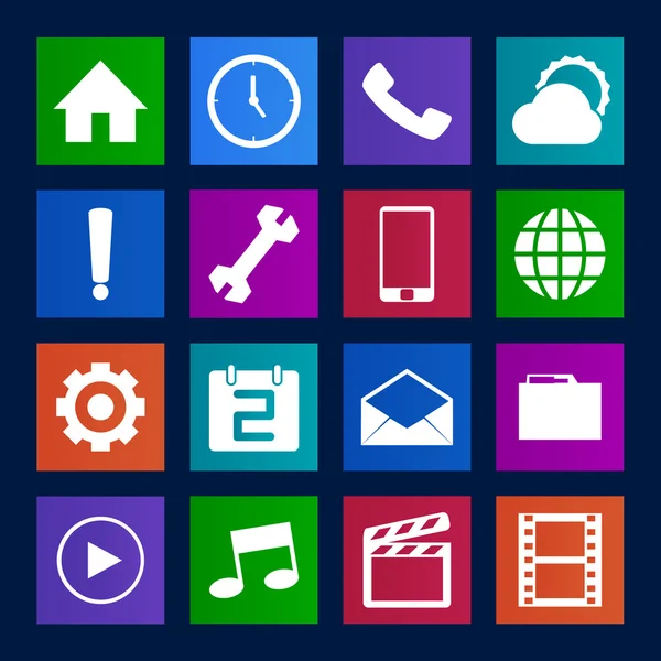Conjunto de iconos móviles — Archivo Imágenes Vectoriales