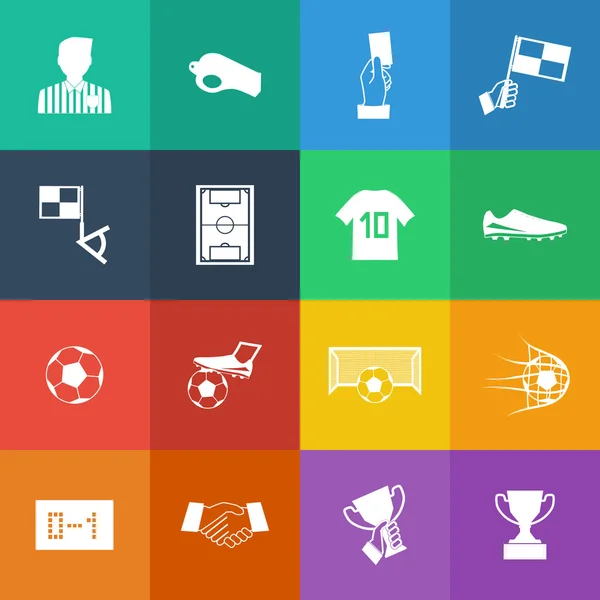 Soccer football icons set. — Stock Vector