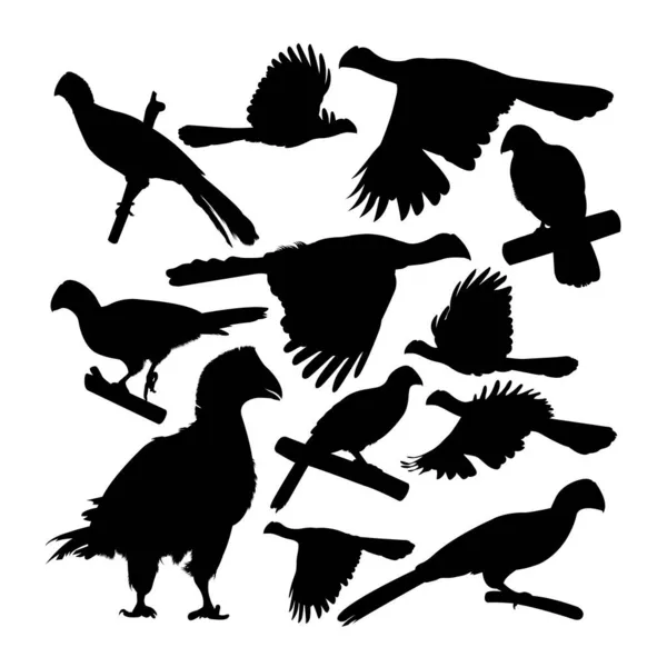 紫罗兰花大头鸟的动物轮廓 很好地使用符号 吉祥物 标志或任何你想要的设计 — 图库矢量图片