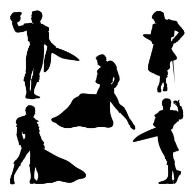 Matador performance silhouettes. Good use for symbol, logo, icon, mascot, sign, or any design you want.