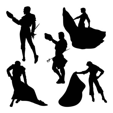 Matador silhouettes. Good use for symbol, logo, icon, mascot, sign, or any design you want.