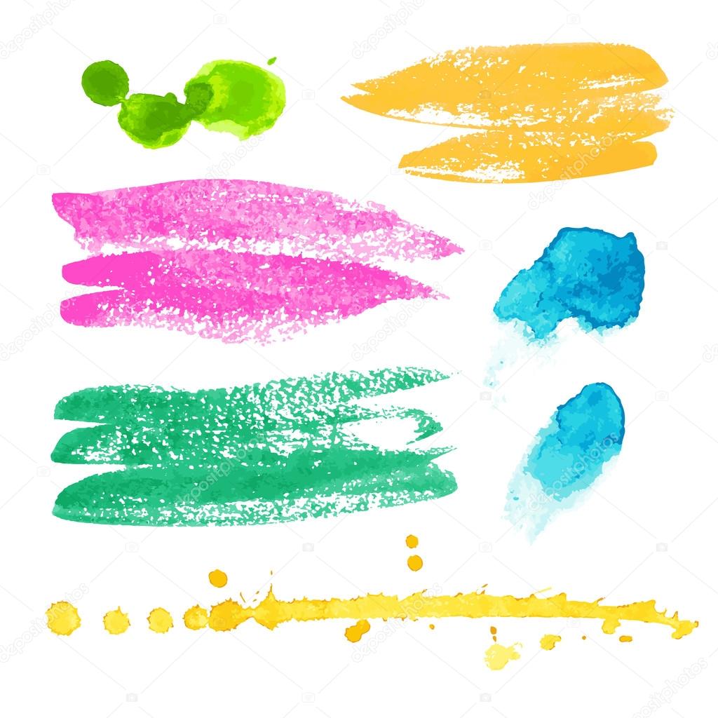 Vibrant watercolor stains
