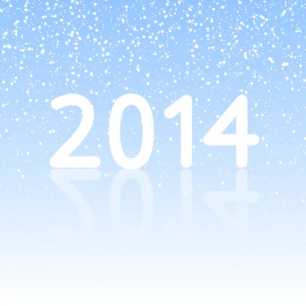 New 2014 year white figures card. — Stock Vector