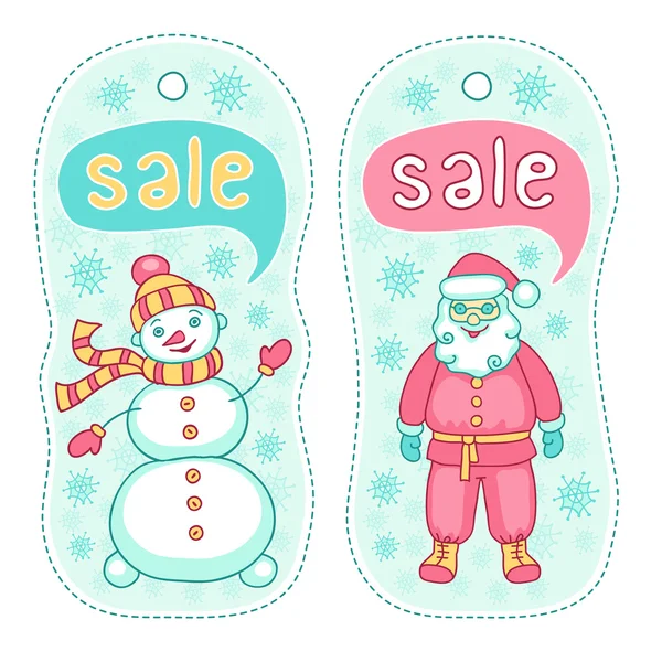 Christmas sale badges — Stock Vector
