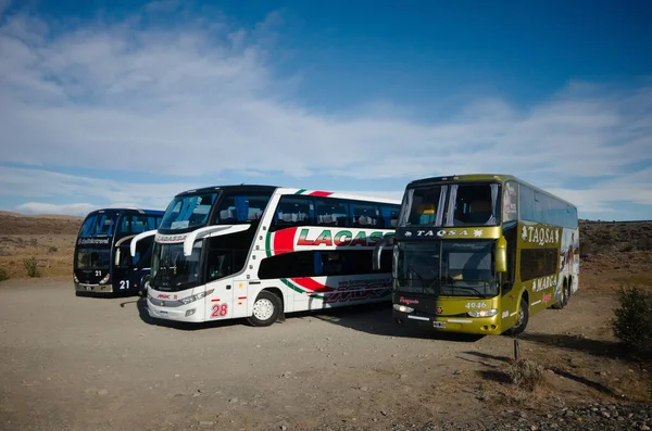 Санта Крус Аргентина Березень 2020 Автобуси Різних Автобусних Компаній Зупиняються — стокове фото