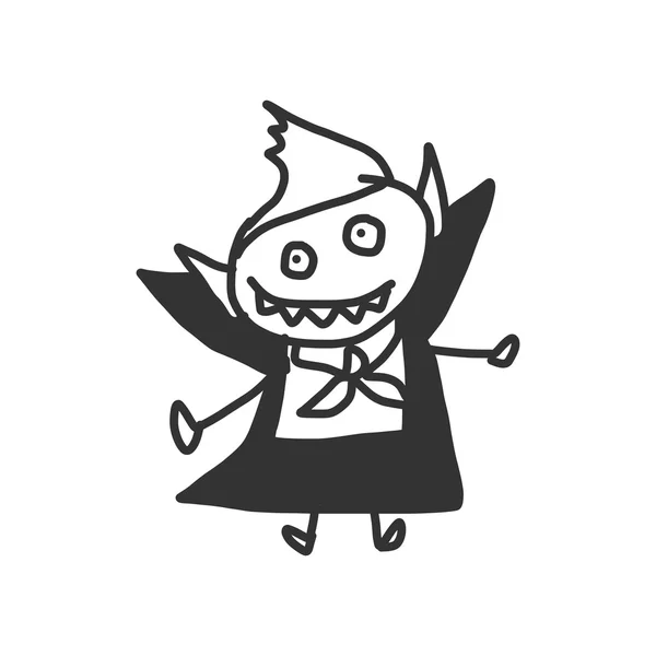 Vector sketch halloween cartoon — Stockvector