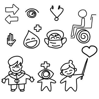 el çizim karikatür tıbbi