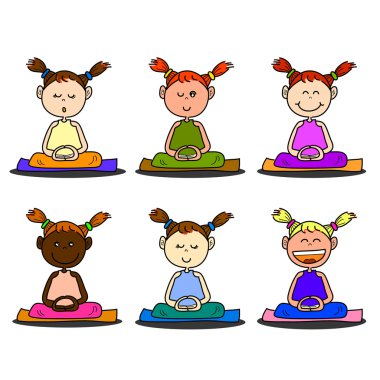 mutlu kız meditasyon
