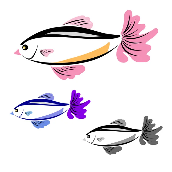 Icône poisson pour le design — Image vectorielle