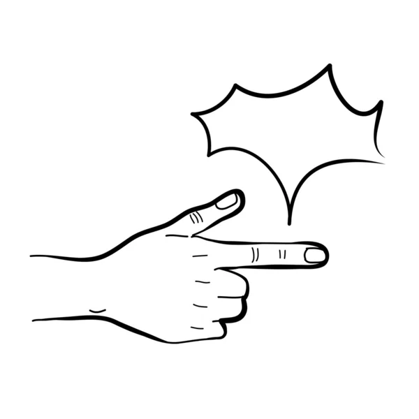 Handpekande — Stock vektor