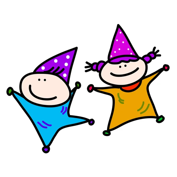 Kinderen spelen verjaardagspartij — Stockvector
