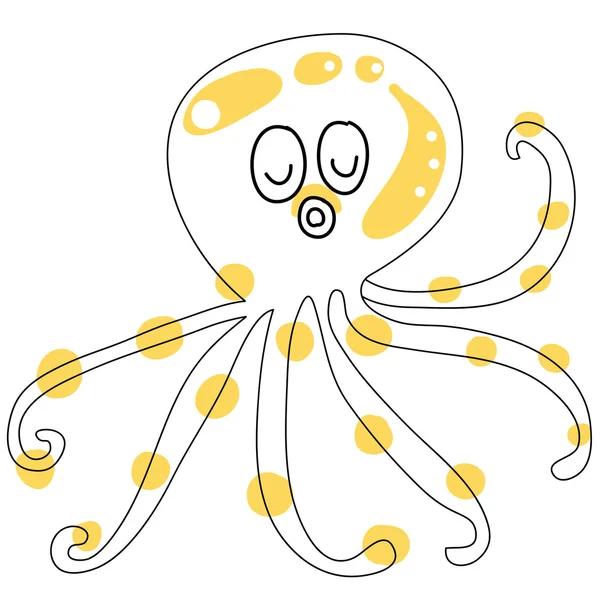 Funny octopus — Stock Vector