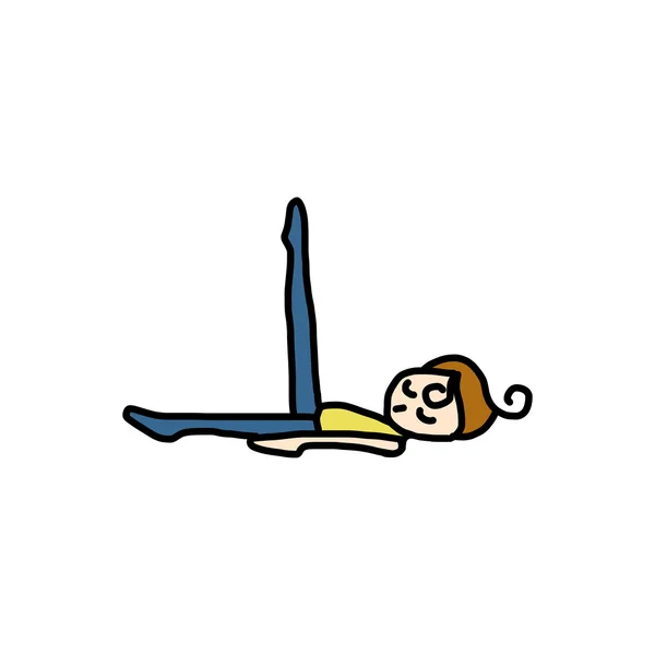 Femme pratiquant le yoga — Image vectorielle