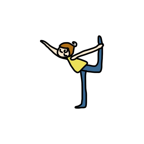 Vrouw die yoga beoefent — Stockvector