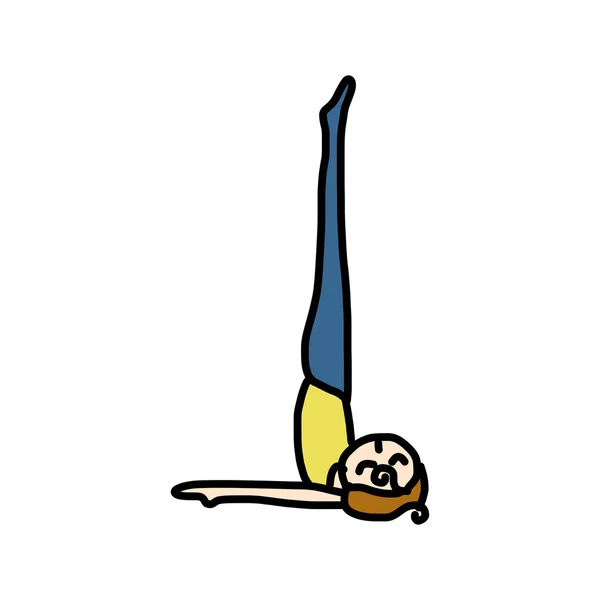 Vrouw die yoga beoefent — Stockvector