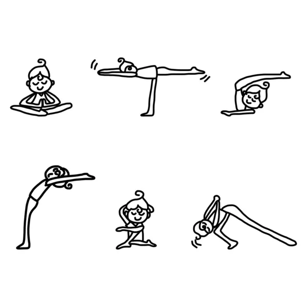 Femme pratiquant le yoga — Image vectorielle