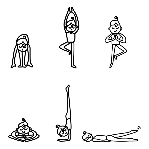 Женщина практикует йогу — стоковый вектор