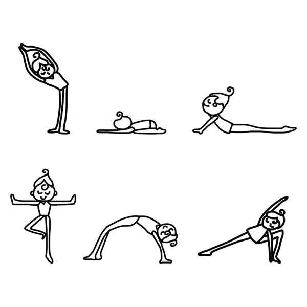 Практикуючі йогу жінка — стоковий вектор
