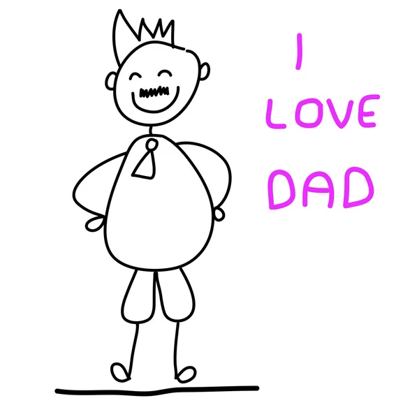 I love my father — Stock Vector