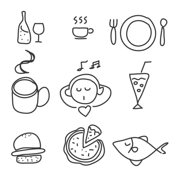 Food drink icon set — Stock Vector