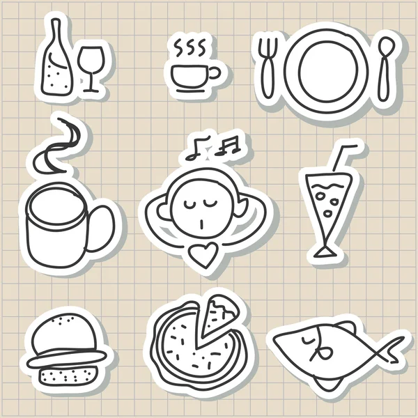 Food drink icon set — Stock Vector