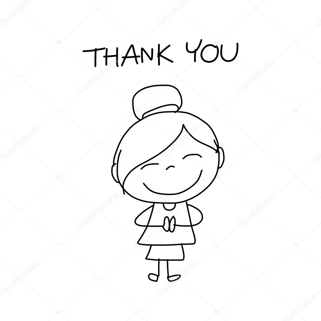 Little Girl Says Thank You Stock Vector Atthameeni 31146789 little-girl-says-thank-you-stock-vector-atthameeni-31146789