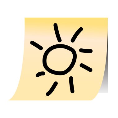 el kağıt Not çıkartmaları karikatür çizimi