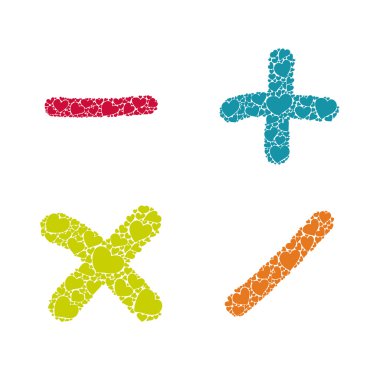 sayı ile kalp şekli çizim el