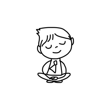 El çizimi karikatür karakter iş kişi