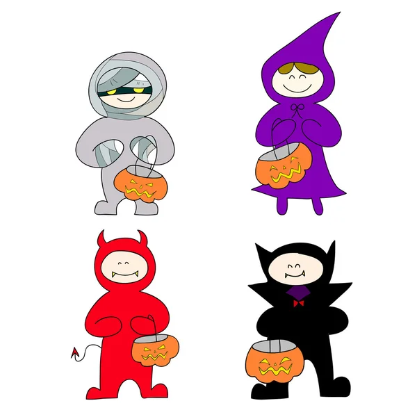 Dibujo a mano de dibujos animados halloween — Archivo Imágenes Vectoriales