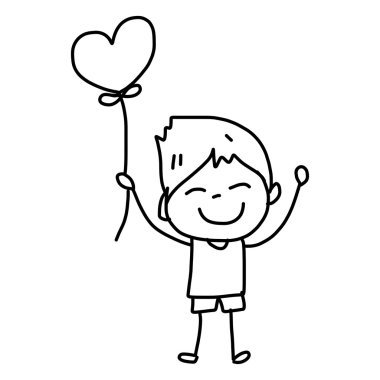 Çizilmiş karikatür sevgi