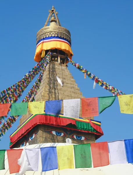 Visdom ögon, bodhnath, nepal — Stockfoto