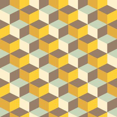 retro soyut geometrik desen