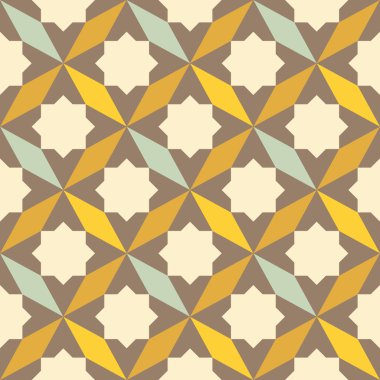 retro soyut geometrik desen