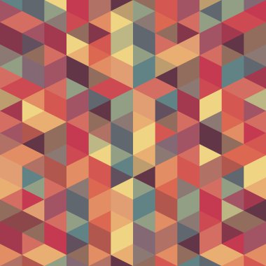 retro soyut geometrik desen