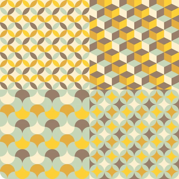 Abstracte retro geometrische patroon — Stockvector