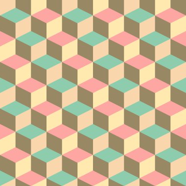 retro soyut geometrik desen